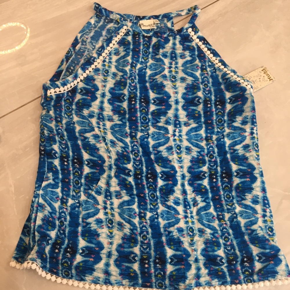 Crochet trim high nk tank size 14